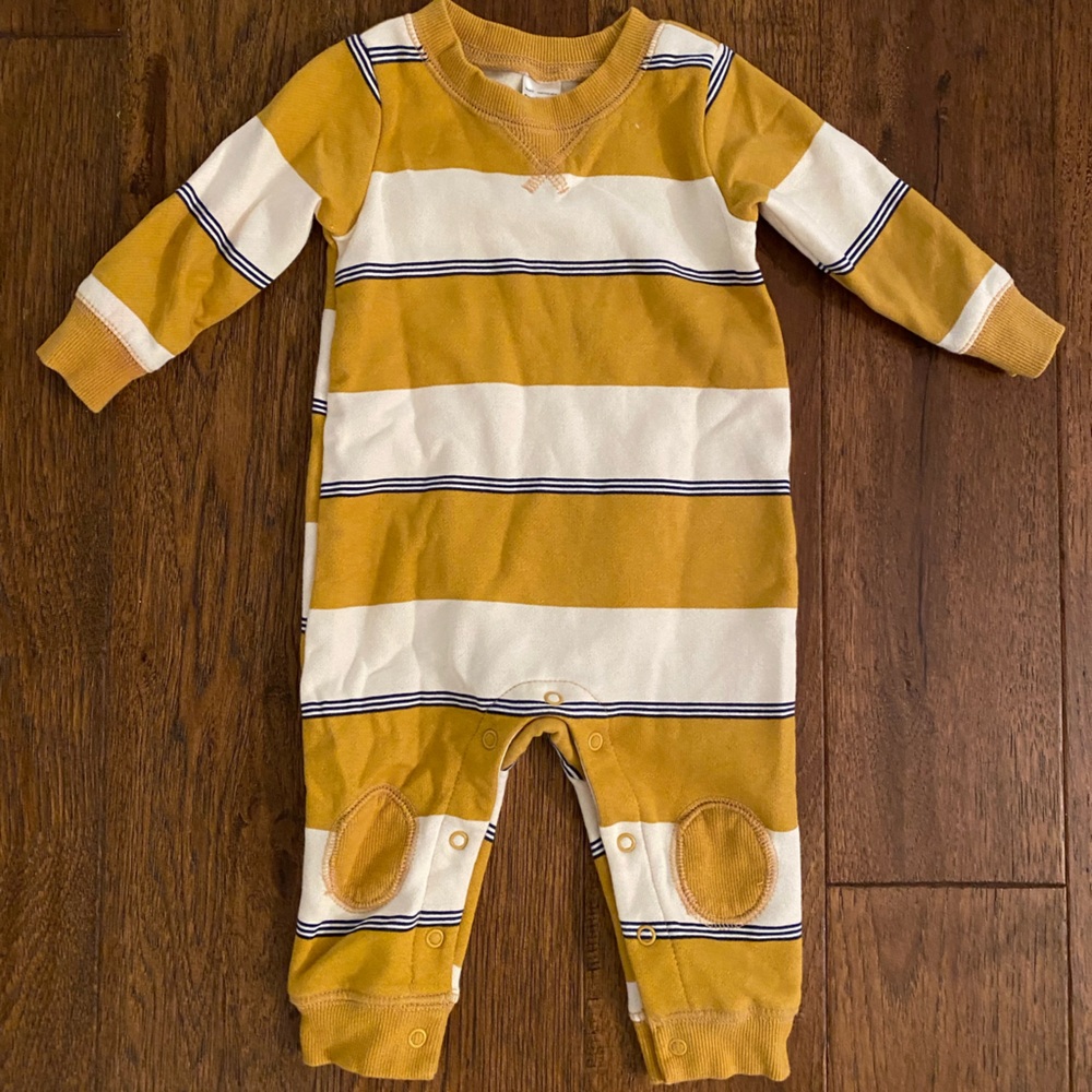 carter’s yellow striped romper